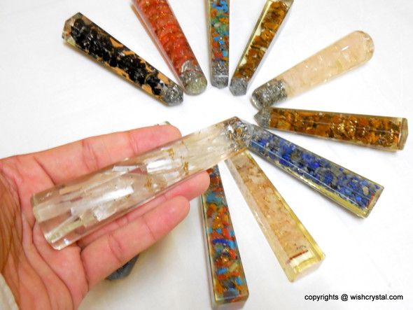 Bag of 10 Orgonite Wands - Mixed Styles