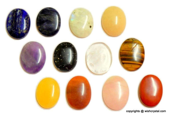 Bag of 20 mixed worry stone made from natural stone`