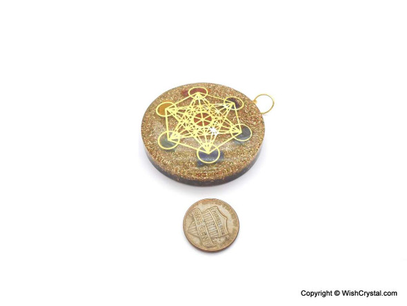 Orgonite Pendant Metatron with Chakra Stones