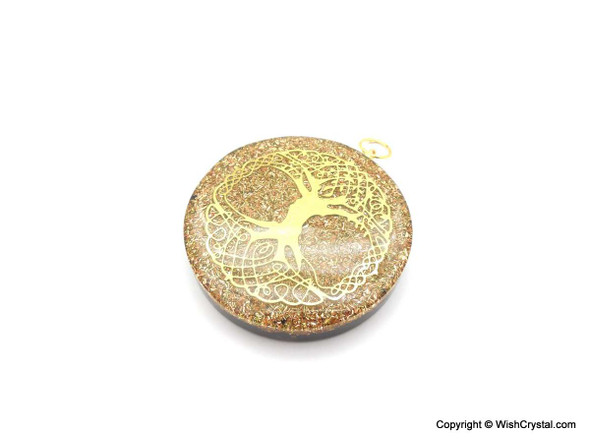 Orgonite Pendant Tree of Life with Chakra Stones