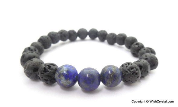 Sodalite & Lava Beads Chakra Bracelet