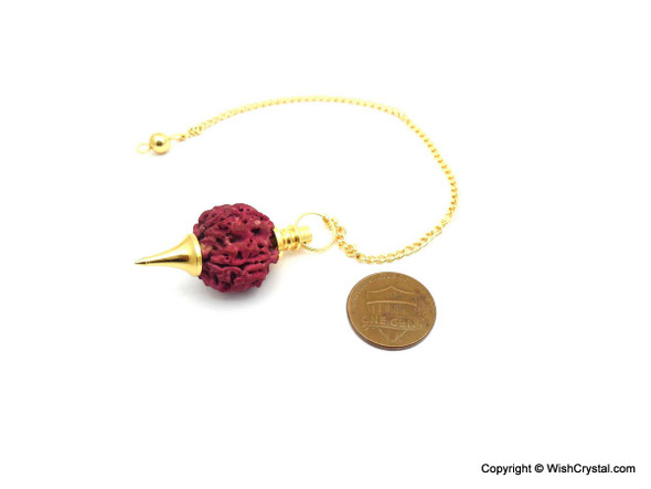 Rudraksha Pendulum - Gold Plated Metal