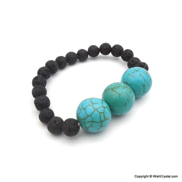 Lava and Turquoise Beads bracelets