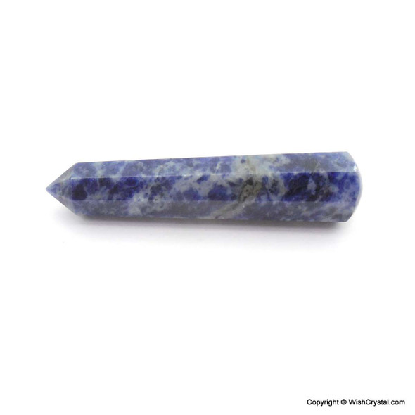 Natural Sodalite Wand - 6 Faceted