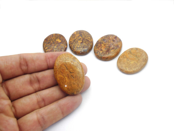 Caligraphy Stone Cabochons for Healing - oval shape