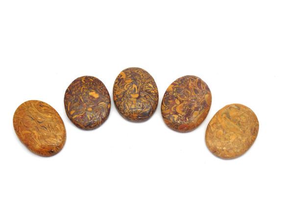 Caligraphy Stone Cabochons for Healing - oval shape