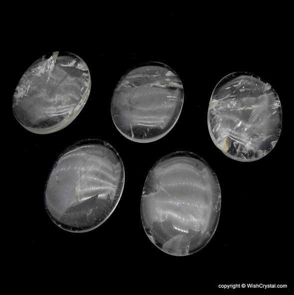 Natural Crystal Quartz Cabochons for Healing - Oval Shape