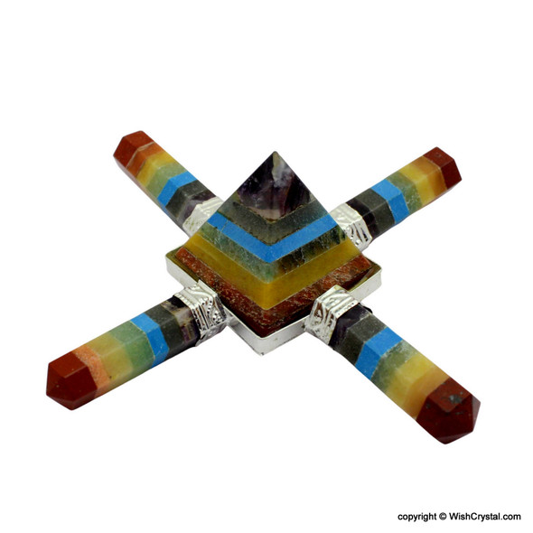 Chakra Stones bonded Point and Bonded Pyramid 4 points aura energy generator