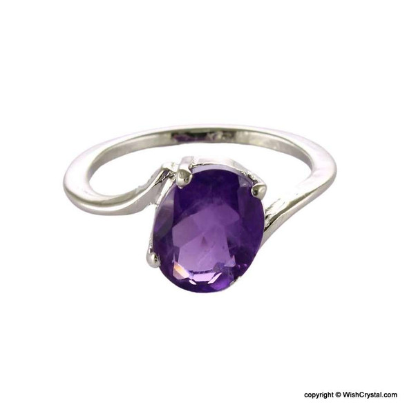 Amethyst Swivel Shape Ring