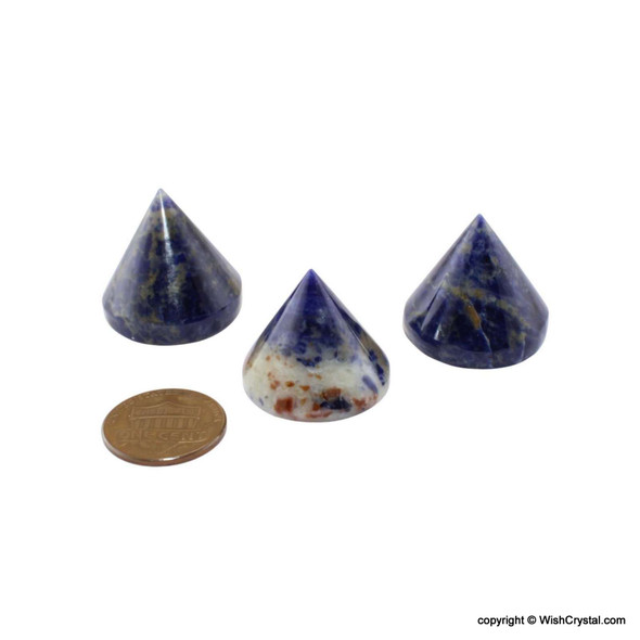 Sodalite Cone Pyramid - 18 to 20 mm