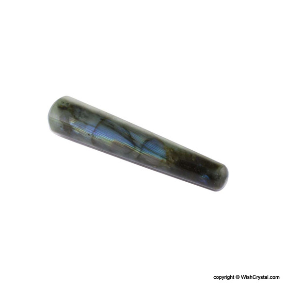 Labradorite round Wand - Cylindrical massage Labradorite round Wand - Cylindrical massage