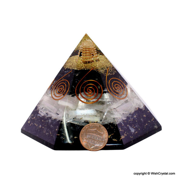 Chakra Stones Orgonite Octagone Pyramid - Big Size Chakra Stones Orgonite Octagone Pyramid - Big Size