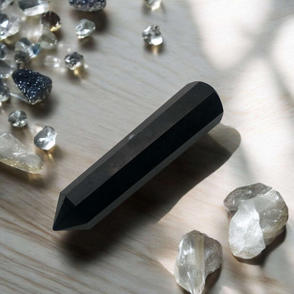 Black Obsidian massage Wand point
