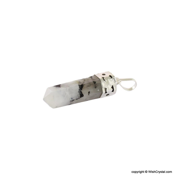 Rainbow Moonstone Point Pendant