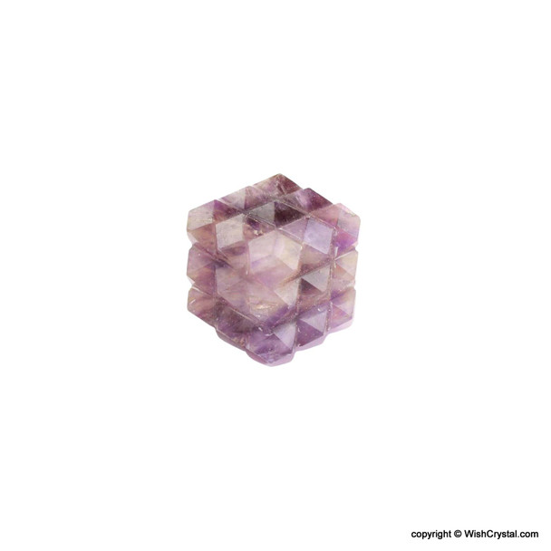 Amethyst Pyramid Cube Aura Energy Generator with 54 Points Amethyst Pyramid Cube Aura Energy Generator with 54 Points