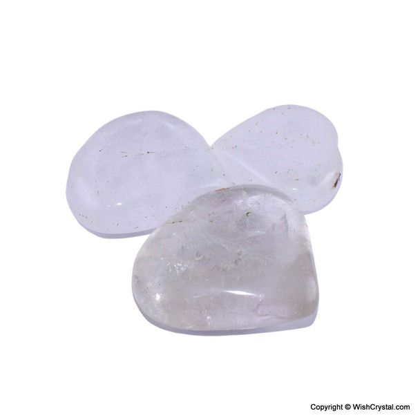Bag of 5 crystal quartz Heart Worry Stone - 1 1/2 to 2 inch Bag of 5 crystal quartz Heart Worry Stone - 1 1/2 to 2 inch