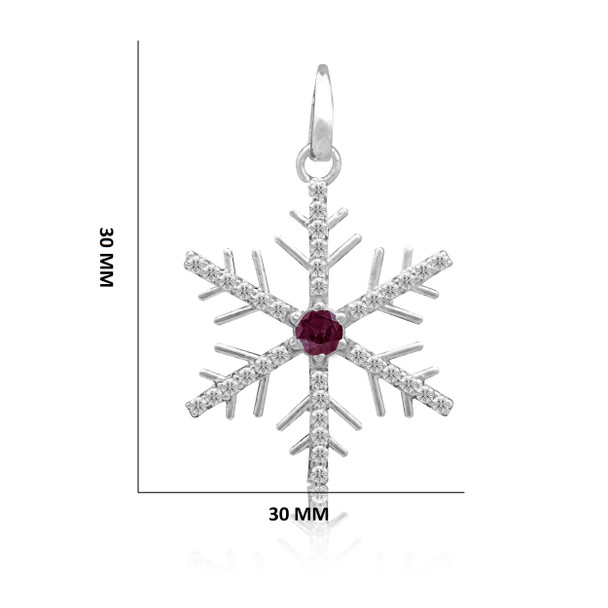 Snowflake Gemstone pendant