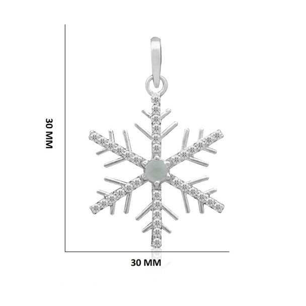 Snowflake silver pendant