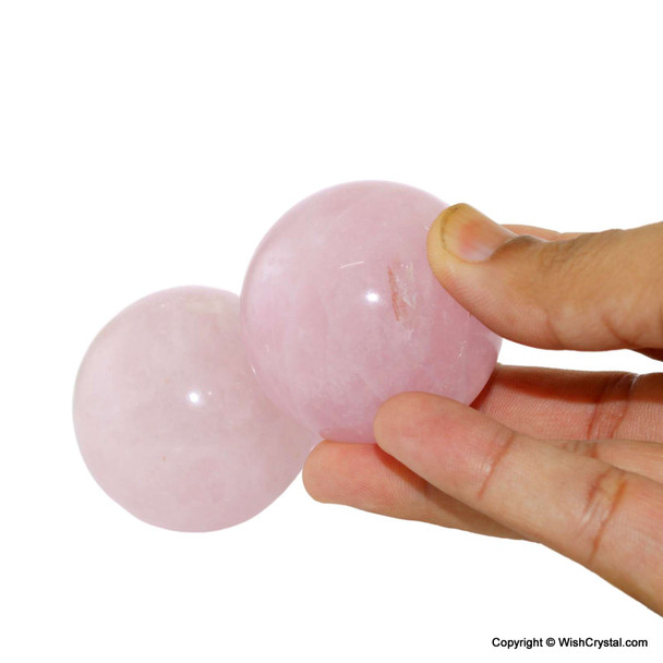 Bag of 5 Natural Rose Quartz Sphere AA+