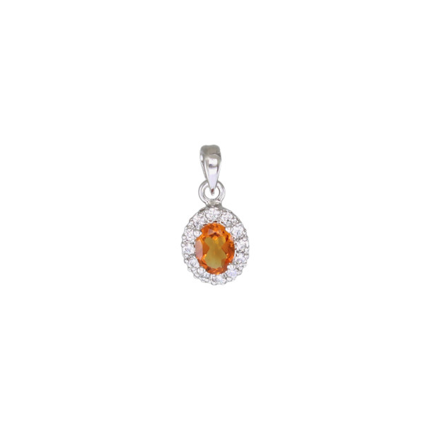 Brandy Citrine Pave setting gemstone pendant Brandy Citrine Pave setting gemstone pendant