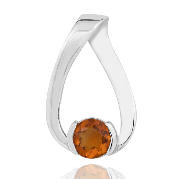 Brandy Citrine Sterling Silver Loop pendant Brandy Citrine Sterling Silver Loop pendant