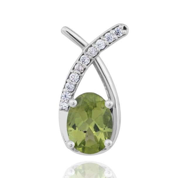 Sterling Silver Loop Gemstone pendant