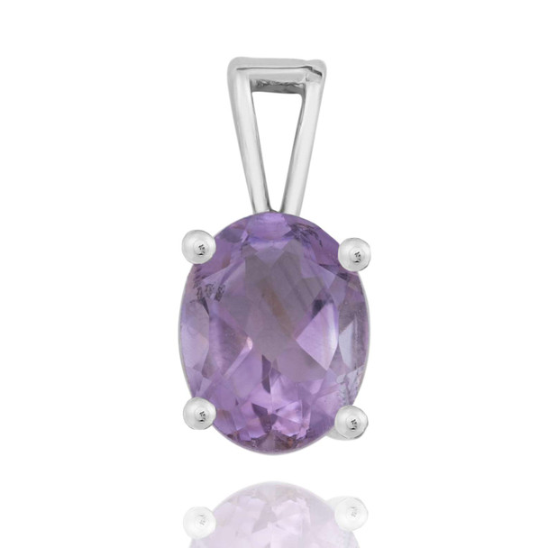 Elegant Sterling Silver Gemstone Pendant 9 X 7 mm Elegant Sterling Silver Gemstone Pendant 9 X 7 mm