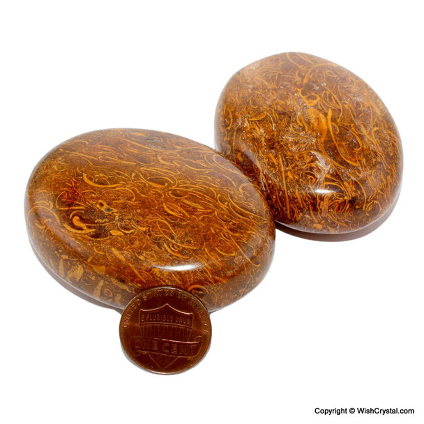 Calligraphy stone Palm Worry stone - Oval shape