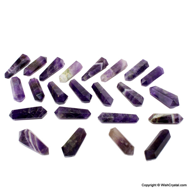 Bag of 50 Petite Natural Amethyst Double Terminated Points
