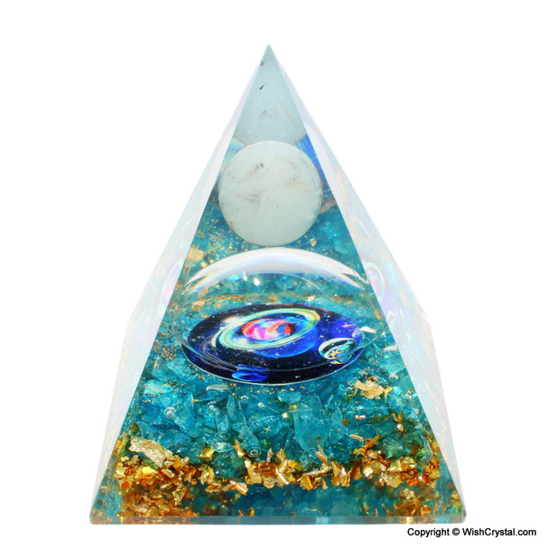 Apetite & Quartz Orgonite Cosmic Pyramid - 3 inch