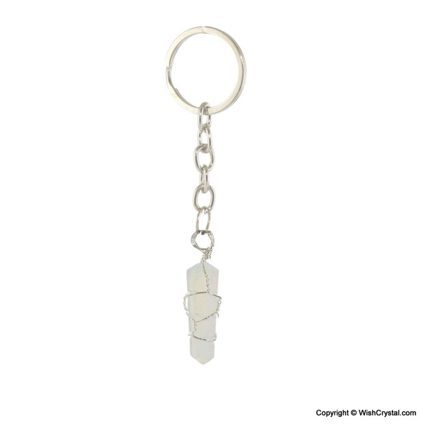 Halo Opal DT wire wrap Key Chain