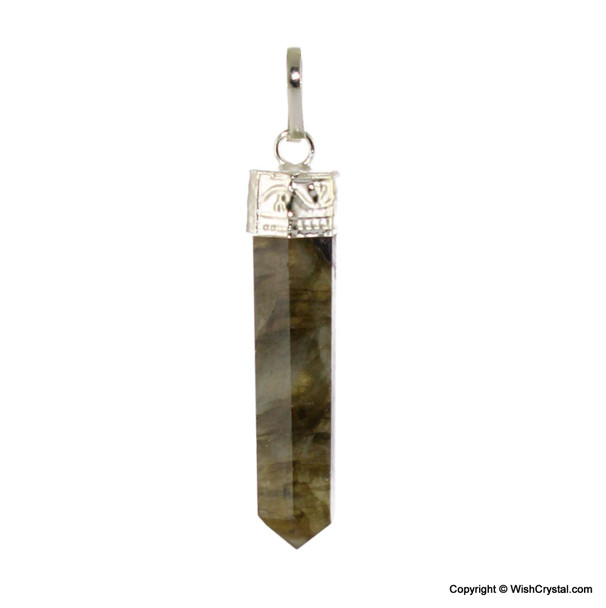 Labradorite Crystal Point Pendant