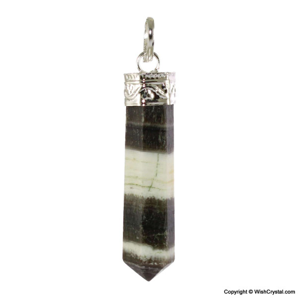 Mexican Agate Crystal Point Pendant