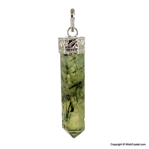 Prehnite Crystal Point Pendant