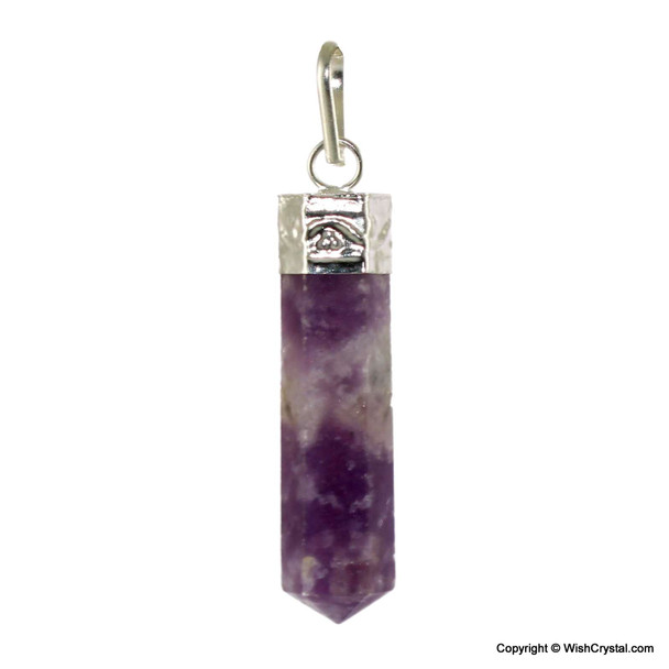 Lepidolite Crystal Point Pendant Lepidolite Crystal Point Pendant