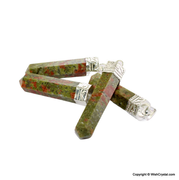 Unakite Crystal Point Pendant Unakite Crystal Point Pendant