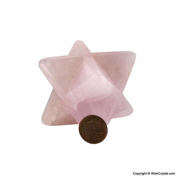 Rose Quartz Merkaba Star - Big Size - 2 inch