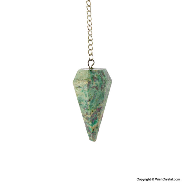 Ruby Ziosite Diamond shape pendulum