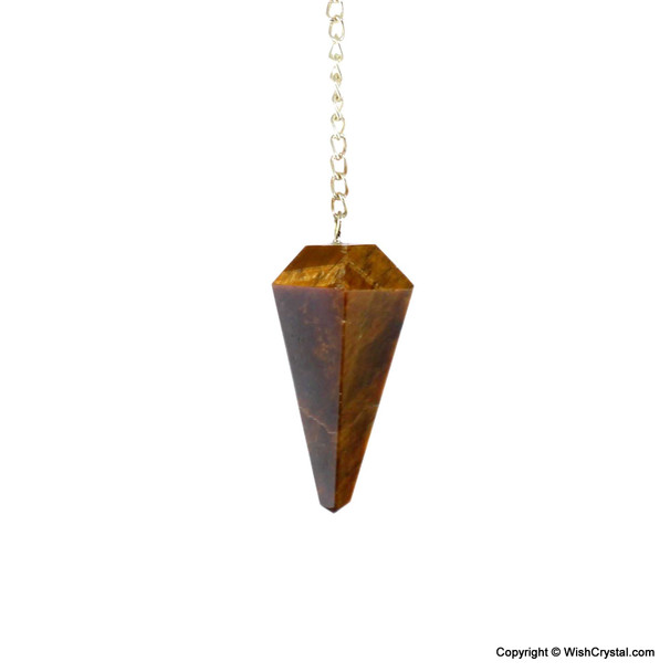 Tiger Eye Diamond Shape pendulum