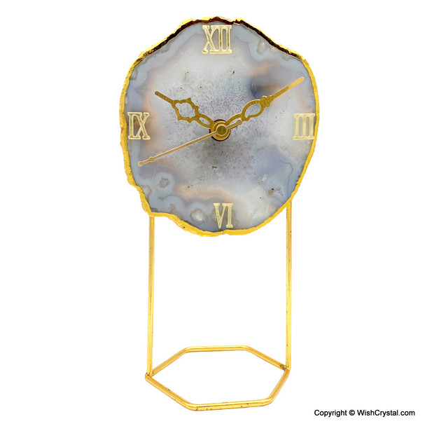 Natural Agate Slab desk clock