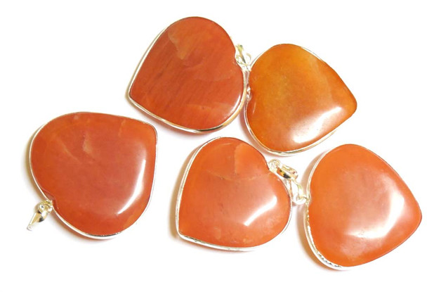 Red Quartz Heart Pendant