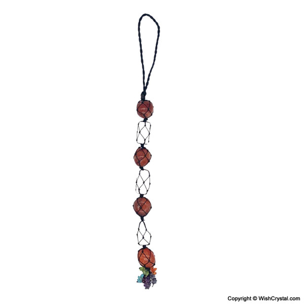 Carnelian & Selenite Wall hanger - 12 inch Carnelian & Selenite Wall hanger - 12 inch