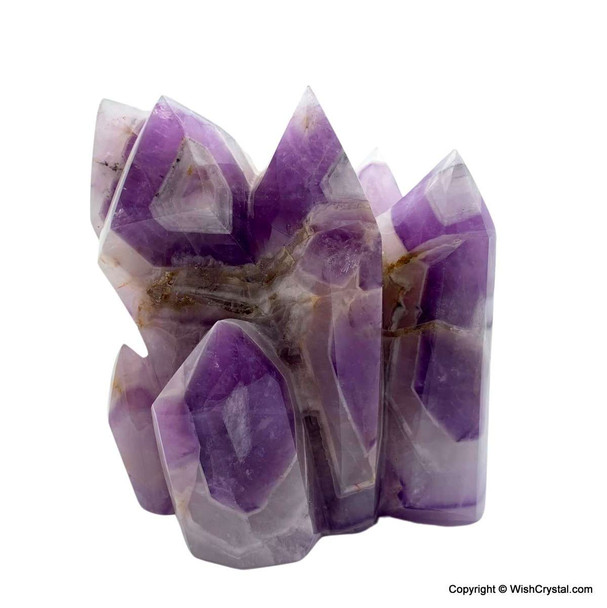 Chevron Amethyst Crystal Polished Natural Point - Medium