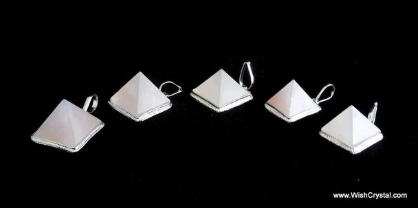 Rose Quartz Pyramid Pendant