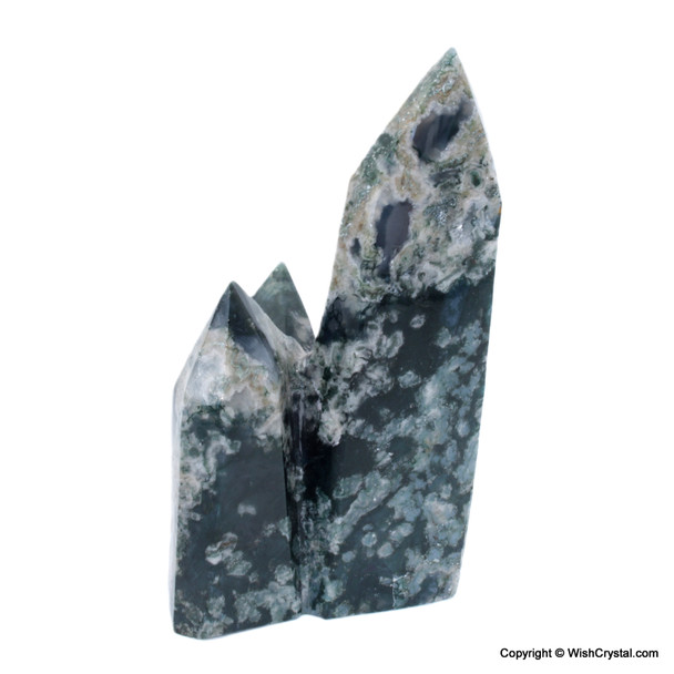 Moss Agate Natural Crystal Point