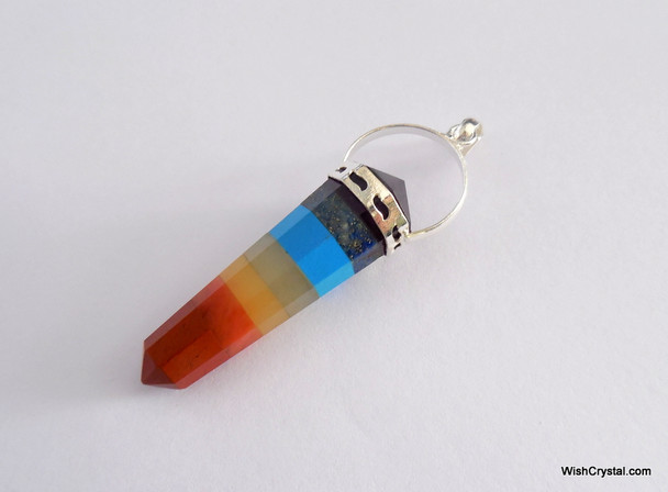 Chakra Stone Bonded Double Point Pendant