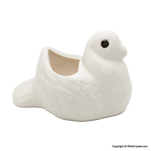 Pigeon Figurine Ceramic Crystal Container Home Décor