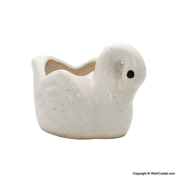 Swan Figurine Ceramic Crystal Container Home Décor