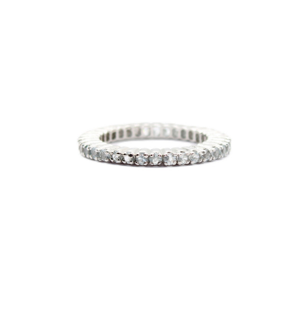 Sterling Silver Eternity Excel Gemstone Ring