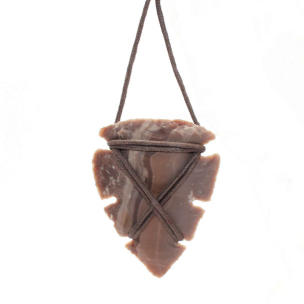 Agate Arrowhead Red Indian Pendant necklace - Wide Arrow Design Agate Arrowhead Red Indian Pendant necklace - Wide Arrow Design